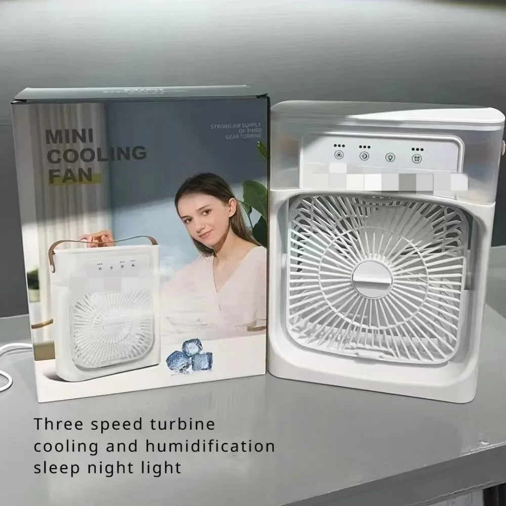 Shopitarium™ Portable 3 in 1 Humidifier Fan Air Conditioner & LED Water Lamp