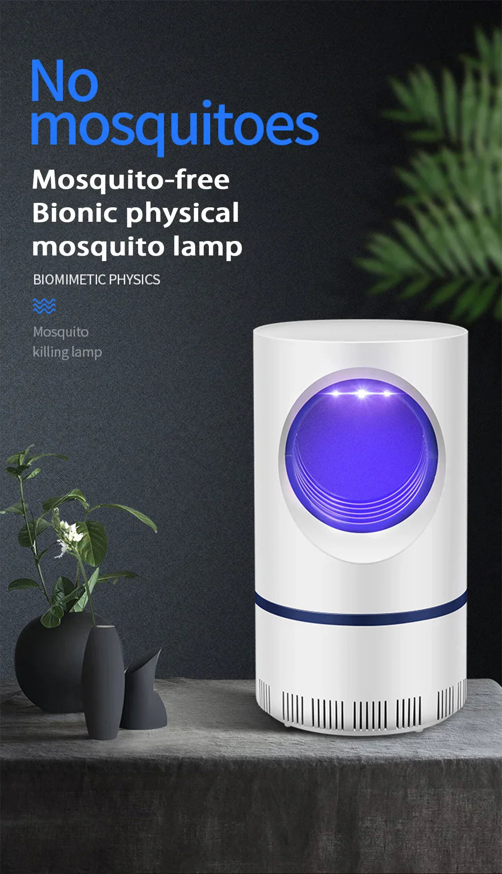 Shopitarium™ Mosquito Killer Lamp USB Rechargeable LED Blue Light Catcher