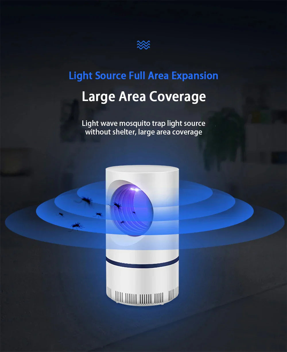 Shopitarium™ Mosquito Killer Lamp USB Rechargeable LED Blue Light Catcher