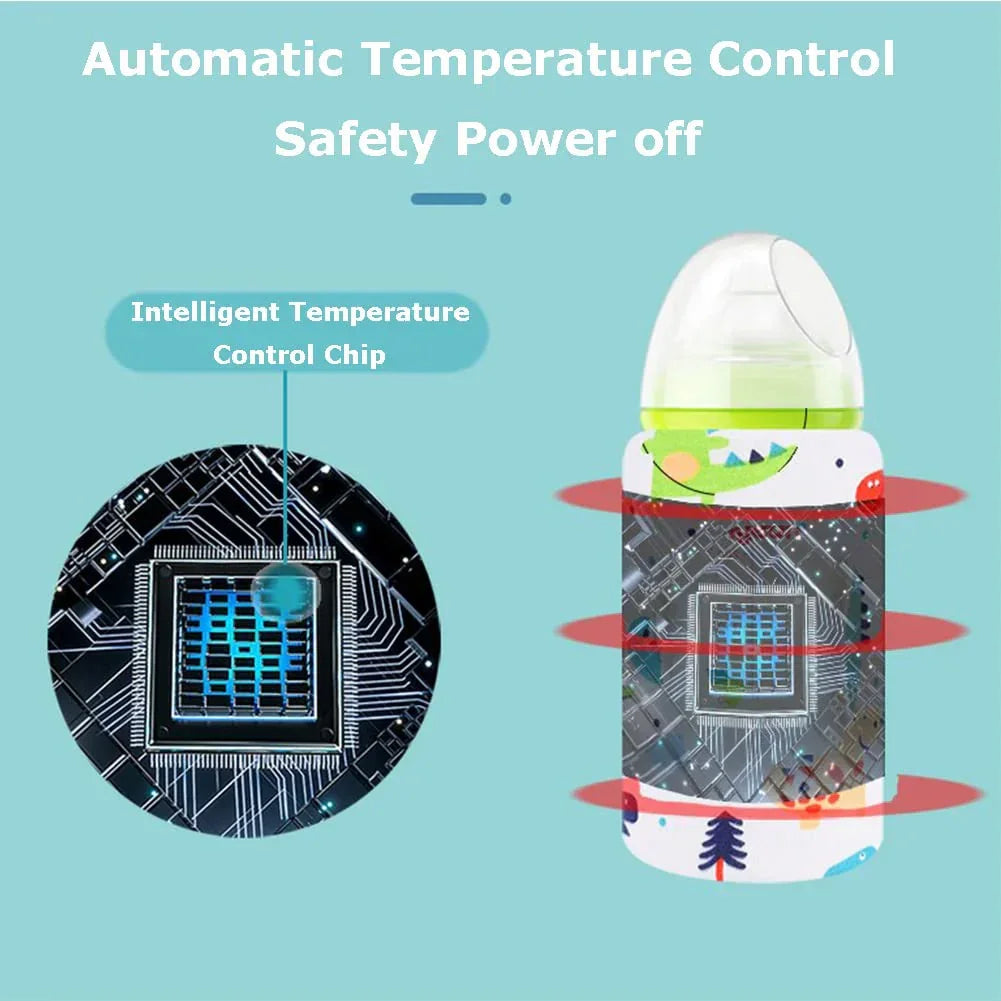USB-powered Baby Bottle Warmer Bag keeping milk warm for feeding on the go