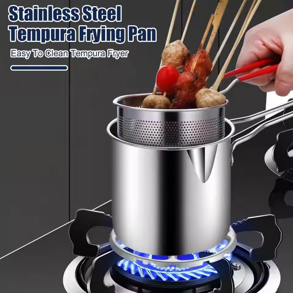 Shopitarium™ Stainless Steel Deep Fryer with Filter Basket Shopitarium