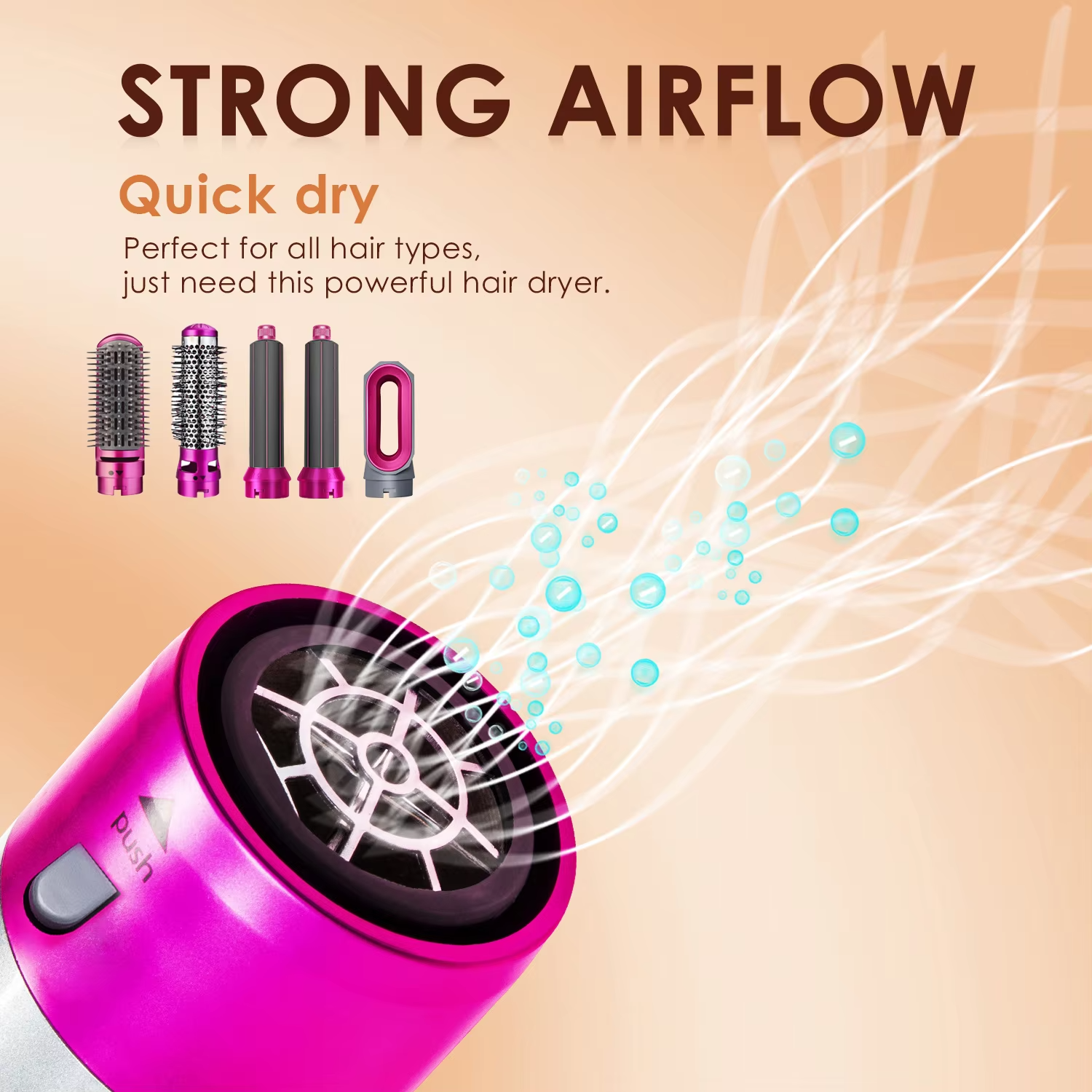 Shopitarium™ 5 in 1 Hair Dryer Hot Comb Shopitarium